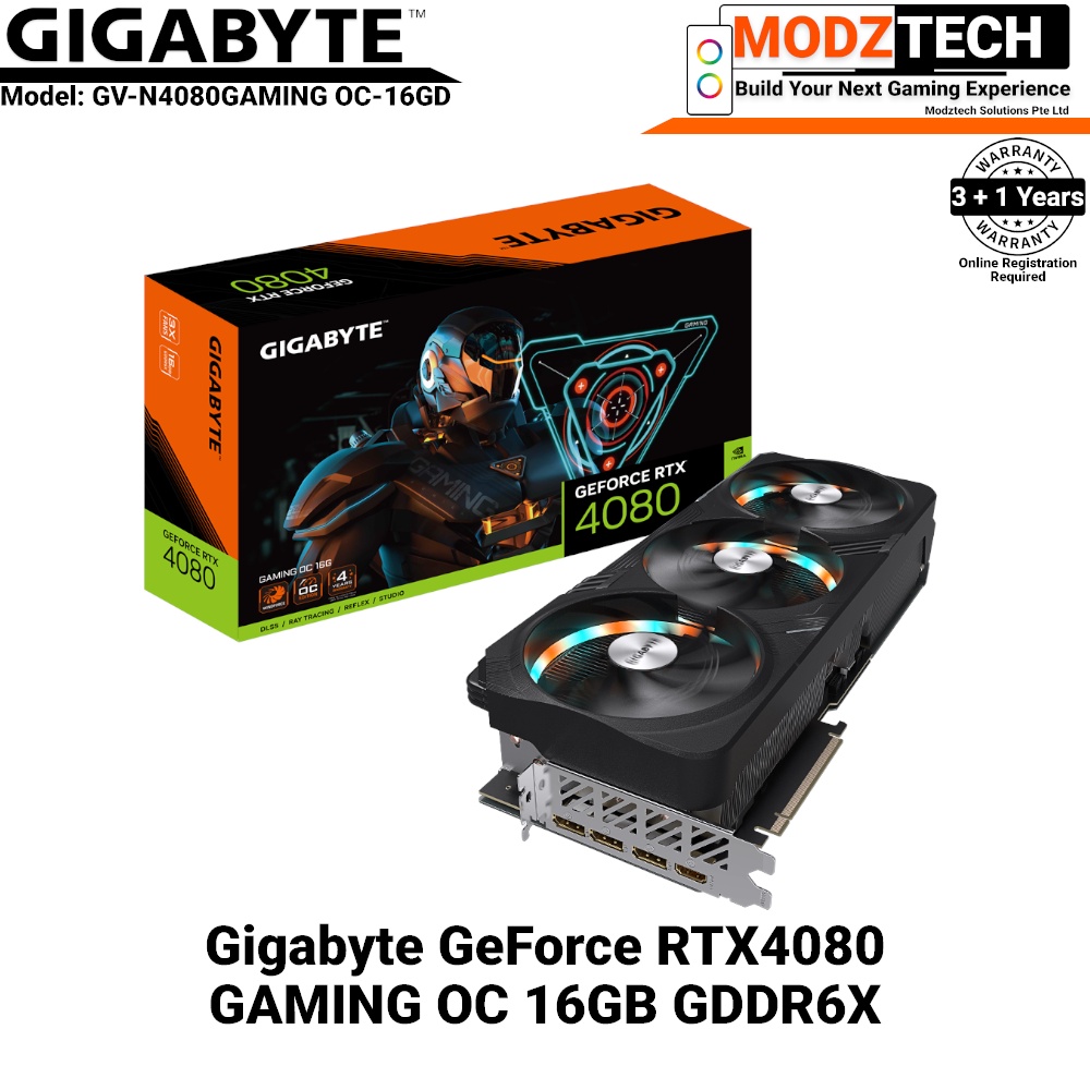 Gigabyte GeForce RTX 4080 Gaming OC 16GB GDDR6X (GV-N4080GAMING OC-16GD ...