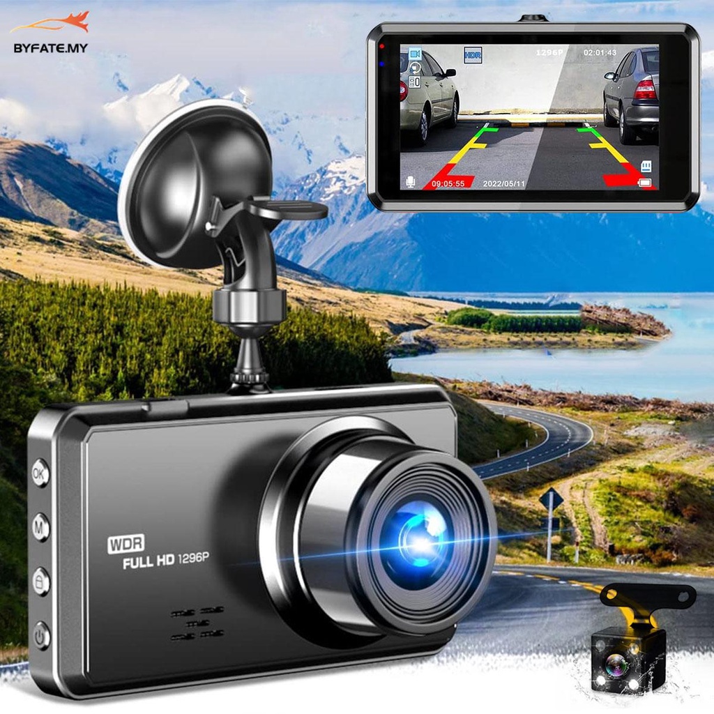 Dual Dash Cam 1296P HDR Front and Rear Dash Cam 3