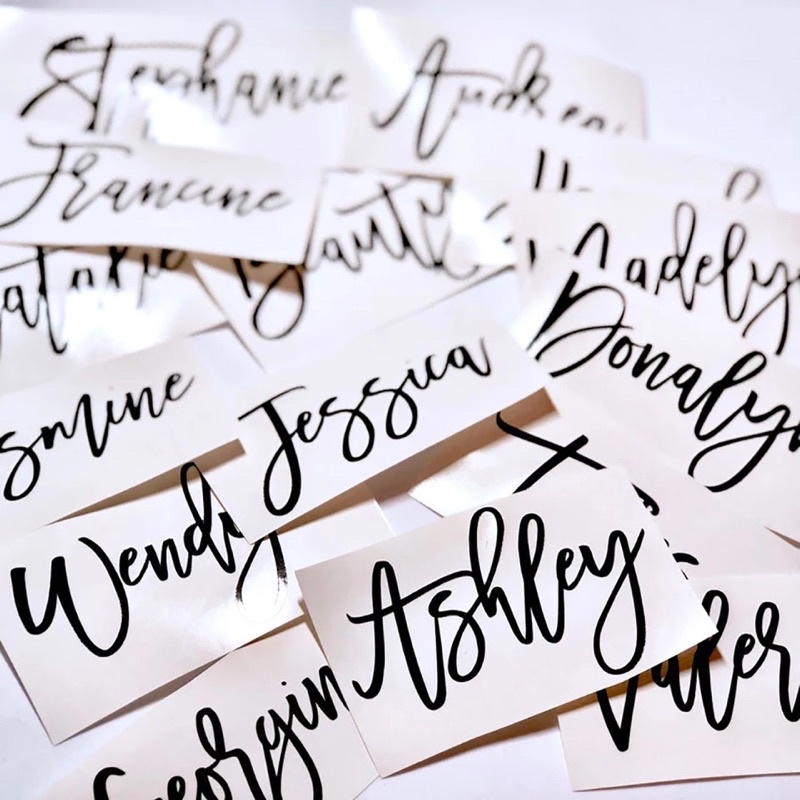 Custom name sticker vinyl/decals | Shopee Singapore