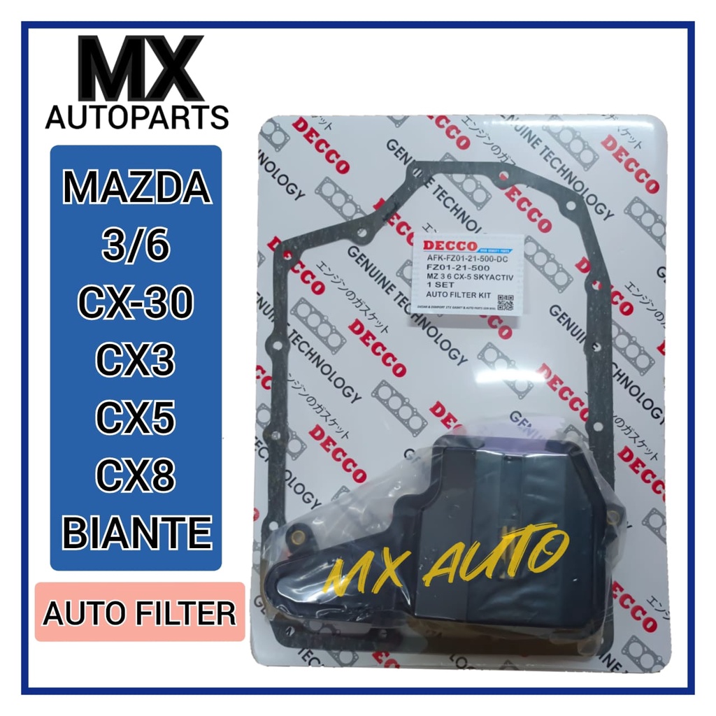 AUTO TRANSMISSION FILTER KIT SET MAZDA 3 , 6 CX30 CX3 CX5 CX8 BIANTE