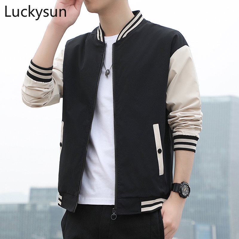 [M5XL] Jacket Men Korean Casual Stand Collar Baseball Jacket