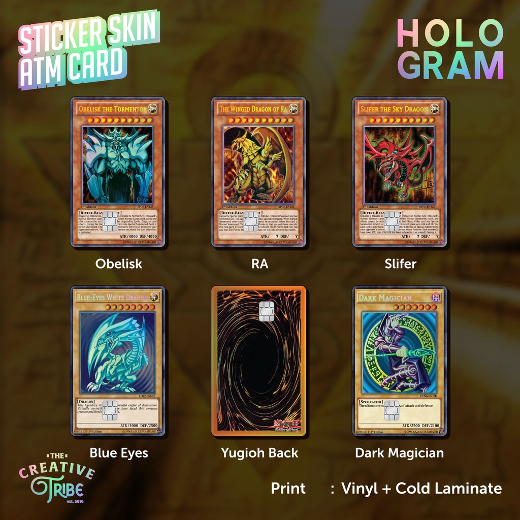 HOLOGRAM Skin Card Sticker Yugioh - Vinyl ATM Debit Credit Emoney Flazz  Sticker | Shopee Singapore