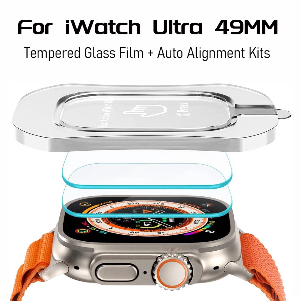 Screen Protector with Auto Alignment Kits Compatible with iWatch Ultra ...