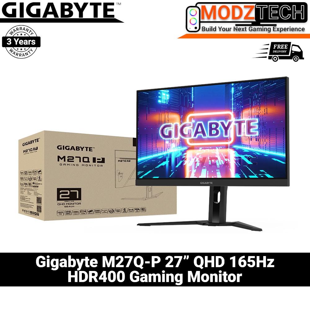 Gigabyte M27Q-P 27" QHD IPS 165Hz HDR400 Gaming Monitor (FREE DELIVERY ...