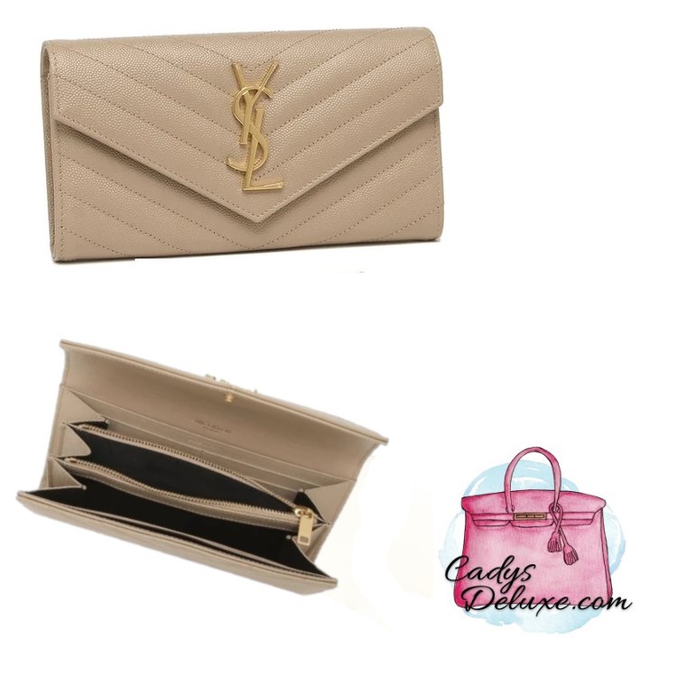 STOCK CHECK YSL YSL SAINT LAURENT MATELASS LARGE FLAP WALLET IN