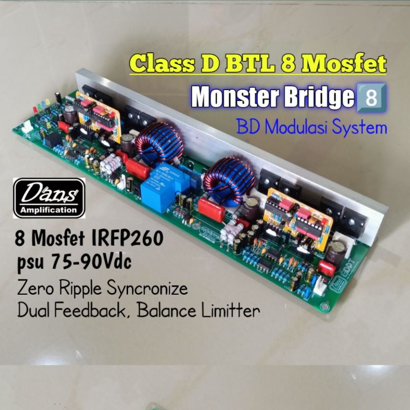 Power Class D BTL 8 Mosfet, D3K9 BD Modulation Monster Bridge 8 ...