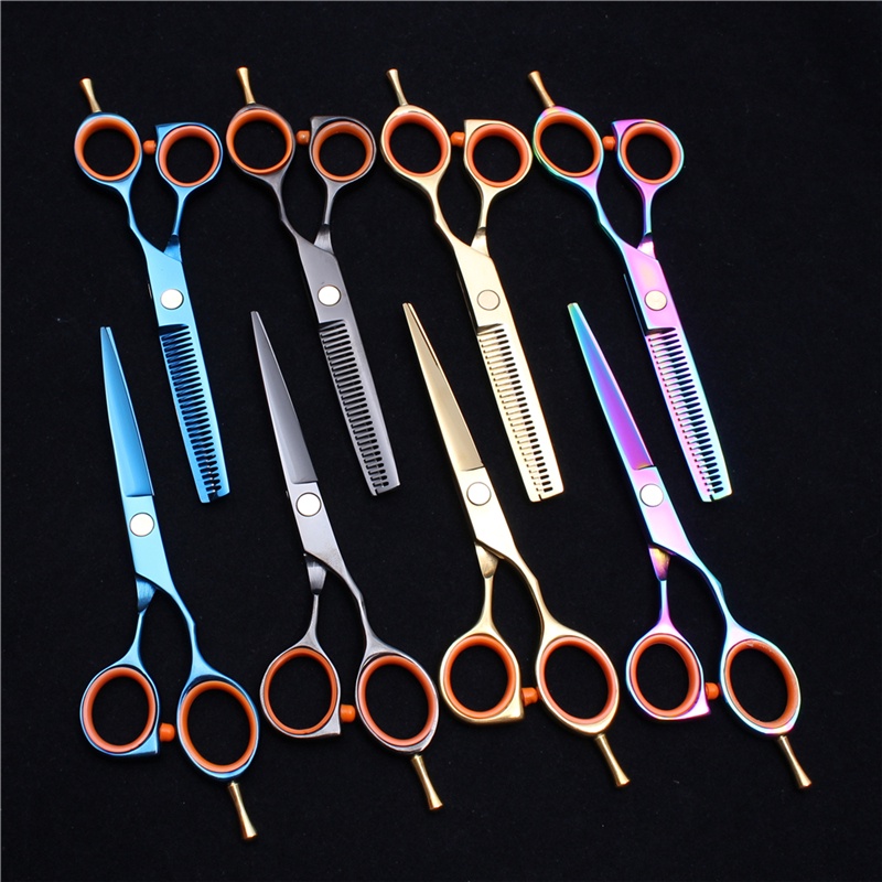 Customized logo Batch 18cm Haircut Scissors Single Tail Flat Cut Teeth ...