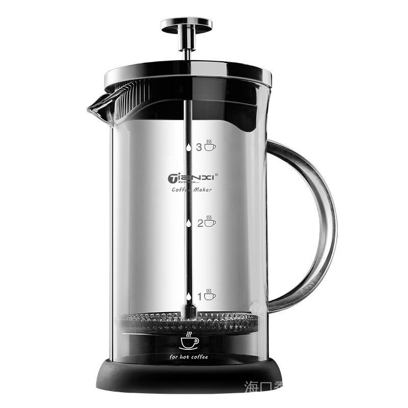 350ml 600ml 800ml 1000ml Stainless Steel Glass Coffee Pot French Press
