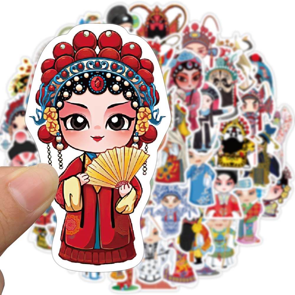 [Large stickers]50PCS Tradition Peking Opera Stickers For Scrapbooking ...