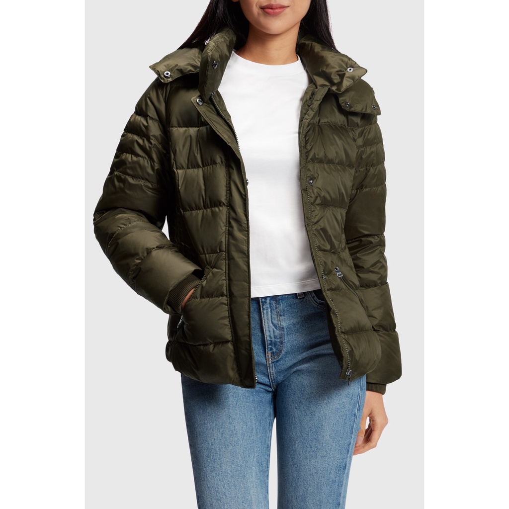 Esprit quilted coat with hood shop