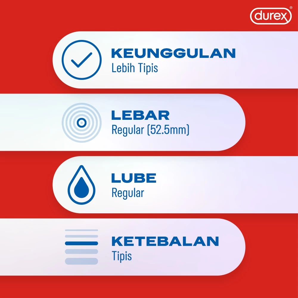 Durex Fetherlite 12s x 3pcs + Lube 200ml - Kondom Tipis Aman Pria - Gambar 2