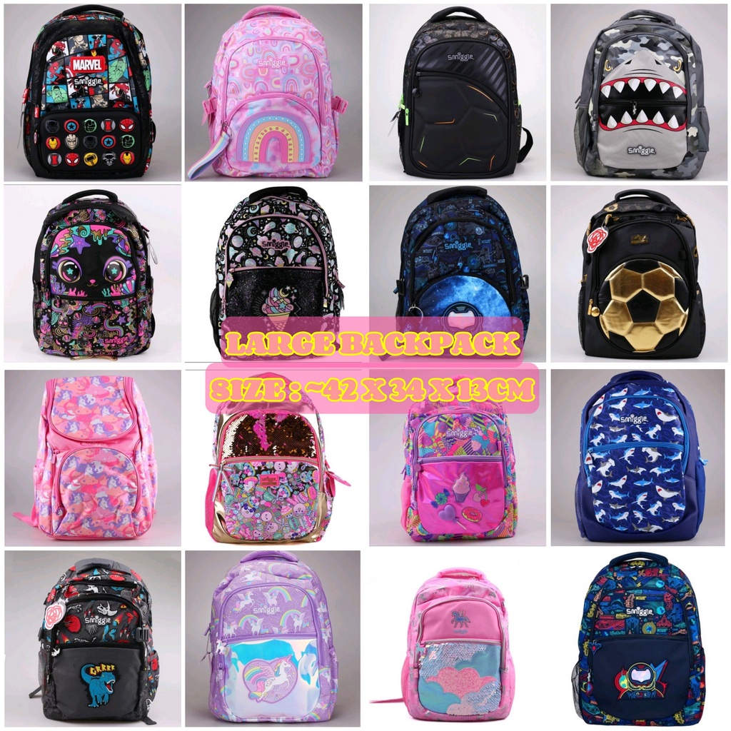 CLEARANCE FREE 5pc SMIGGLE PENCILS and PAPER BAG Smiggle Backpack LARGE Size with Top Cover Shopee Singapore