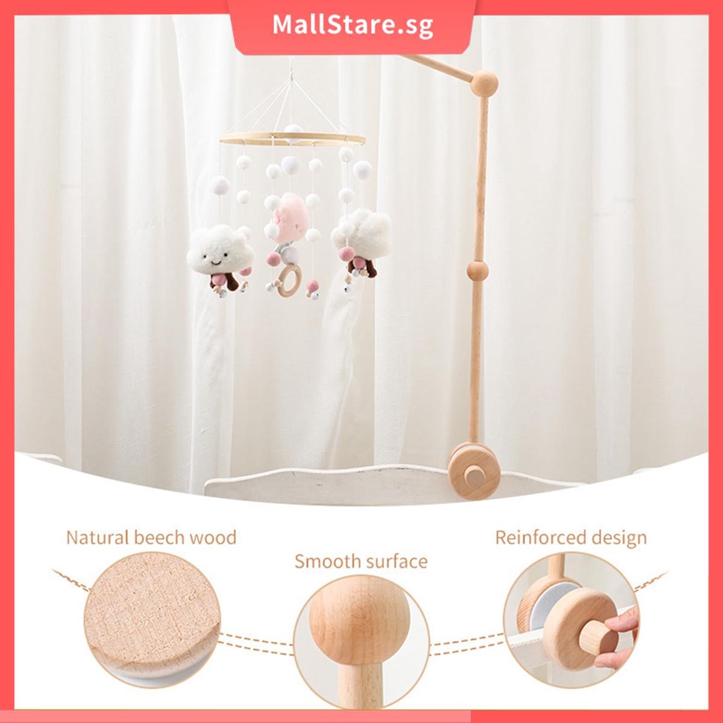 Baby Crib Mobile Arm Wooden Crib Mobile Holder NonSlip Crib Mobile Bed