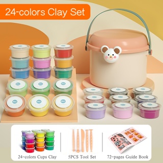 Air Dry Clay, 24 Colors Modeling Clay Kit with 3 Sculpting Tools