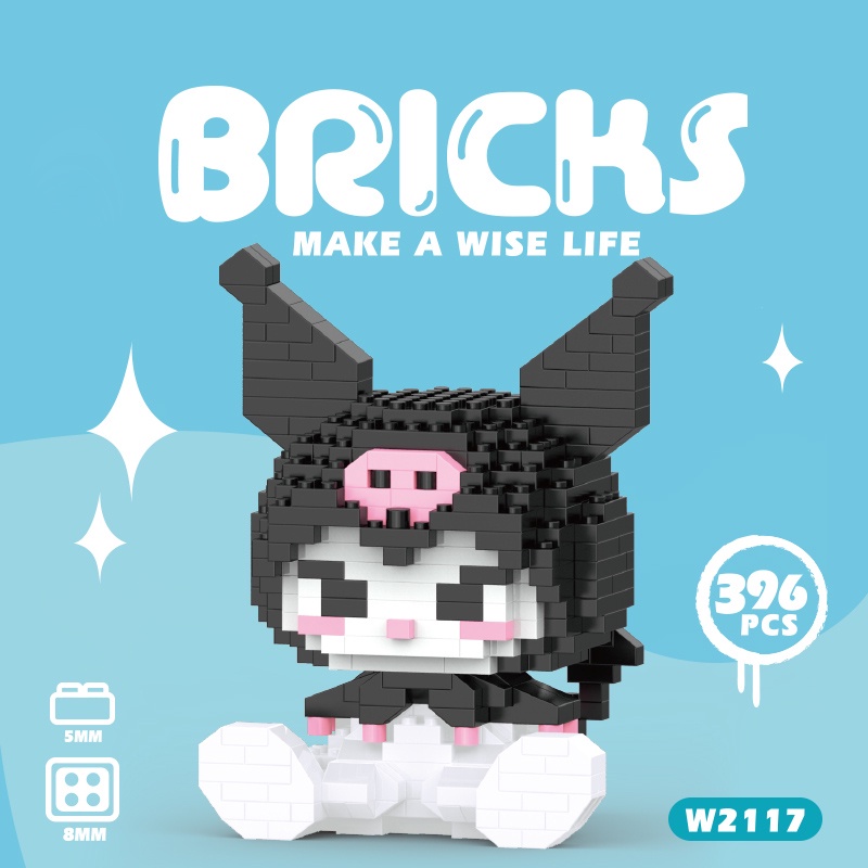 Cute animal mini building block toy