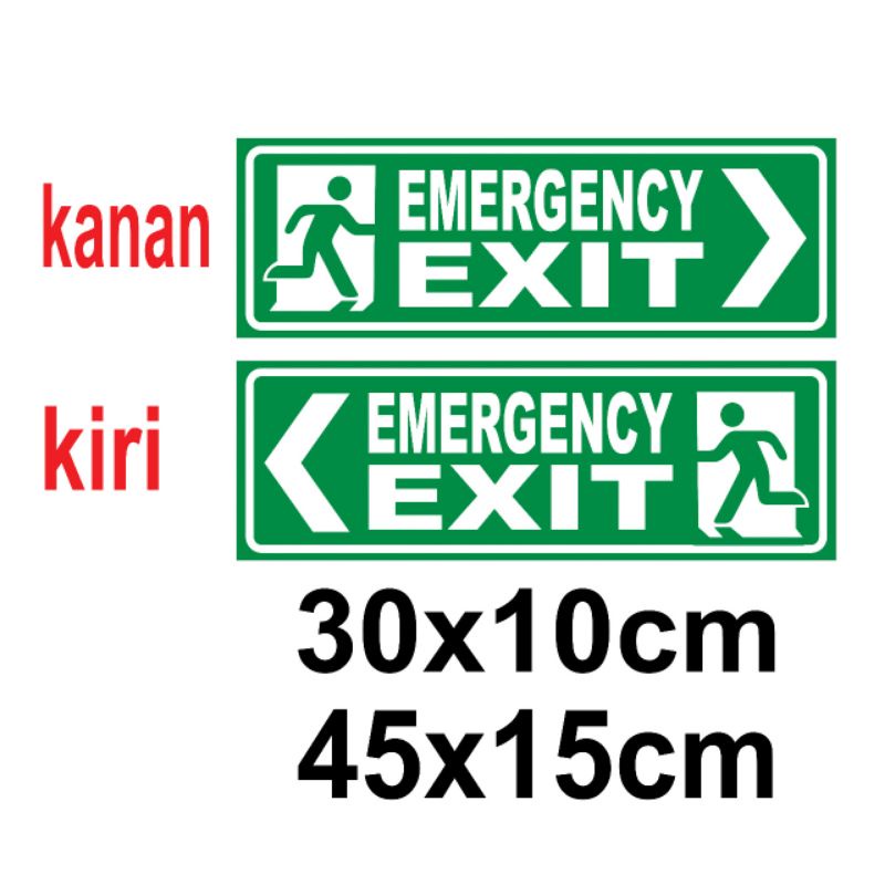 Evacuation PATH EXIT EMERGENCY STICKER | Shopee Singapore