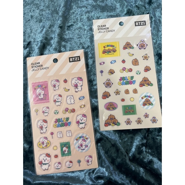 BT21 BTS Monopoly Clear Sticker Jelly Candy Sticker | Shopee Singapore