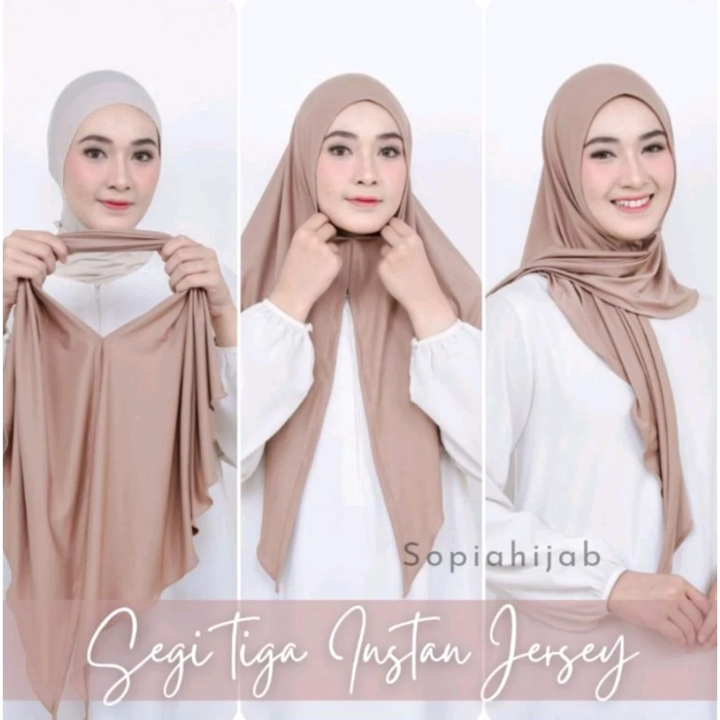 JILBAB SEGI TIGA OVAL PREMIUM / SEGITIGA INSTAN OVAL MALAYSIA / JILBAB SEGI TIGA JERSEY