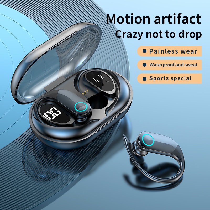 Matei Headset Bluetooth Earphone TWS Wireless Olahraga Earphone LED Earbud 9D Bluetooth G37 Dengan Mic sport bass - Gambar 2