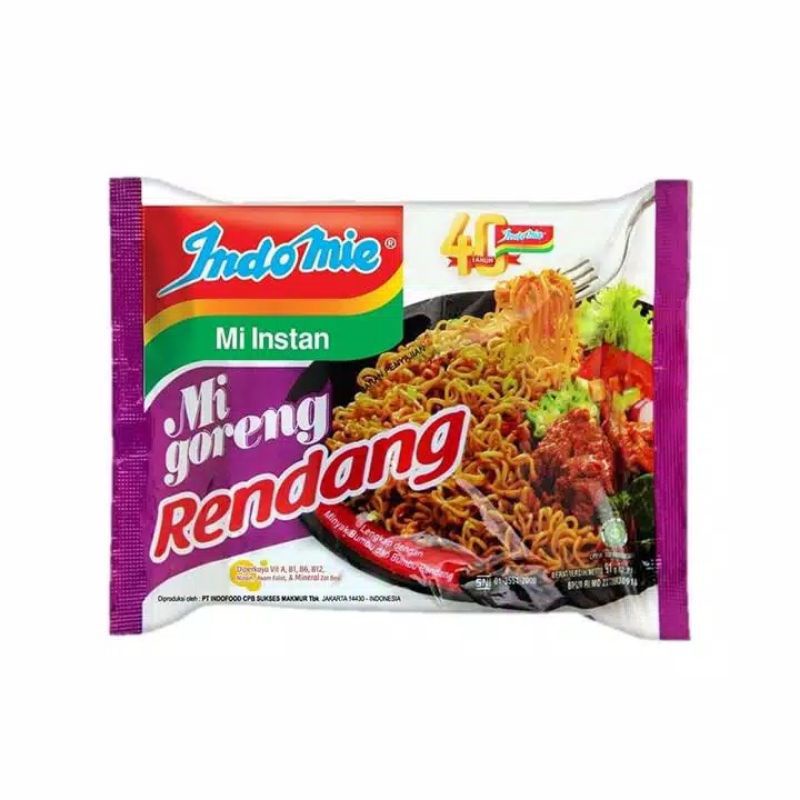 INDOMIE Fried RENDANG | INDOMIE INSTANT RENDANG FRIED NOODLES | Shopee ...