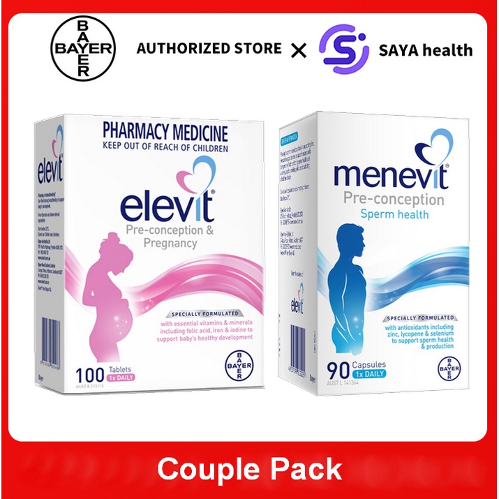 Bayer Pre-Pregnancy Couple Pack Women Elevit Pregnancy