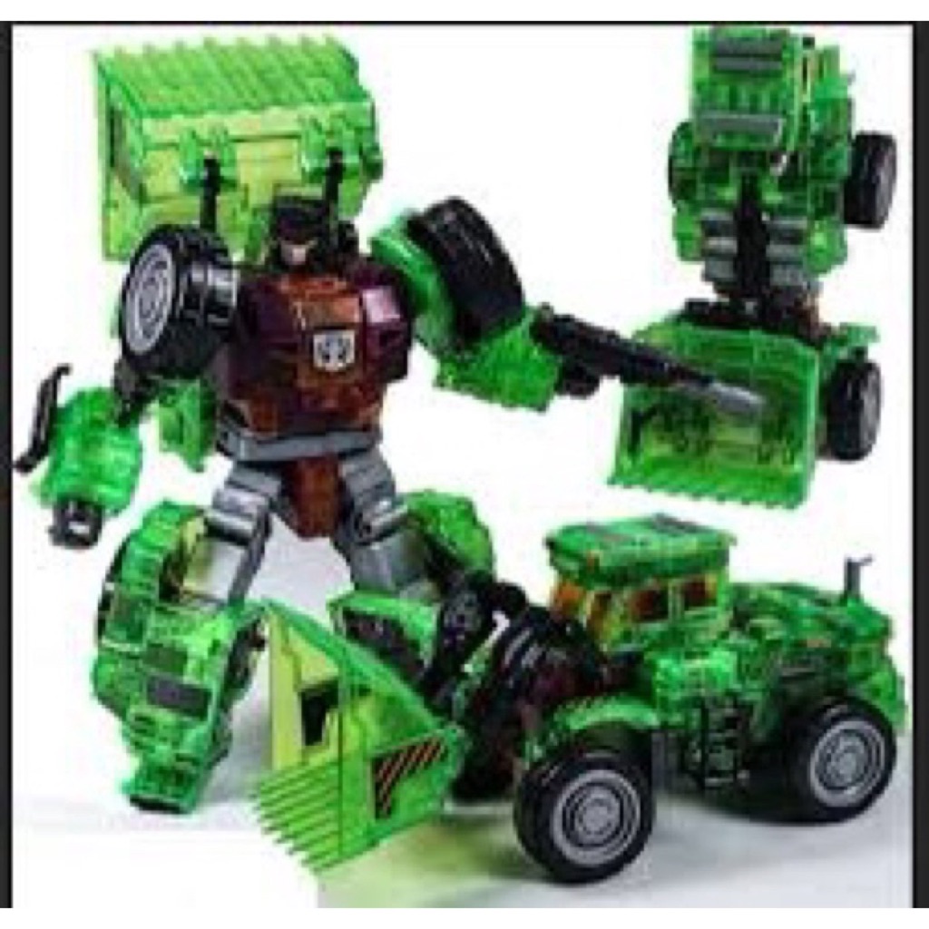 Transformers NBK TF Engineering Clear Transparent Green Devastator