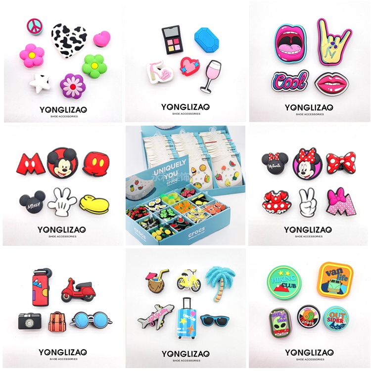 Crocs jibbitz set DIY accessories shoe flowers vamp decoration accessories crocs charm Shopee