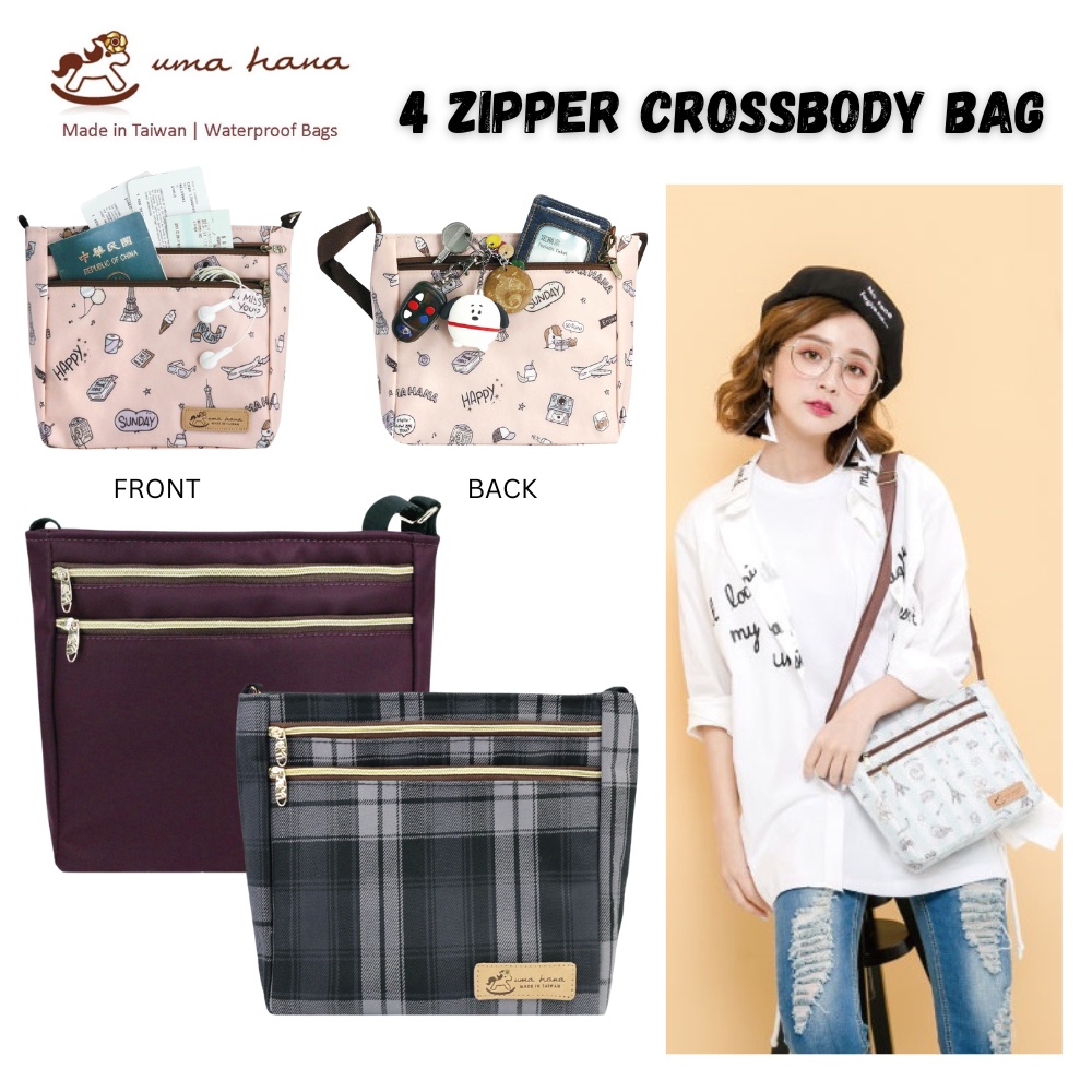 zipper crossbody bag