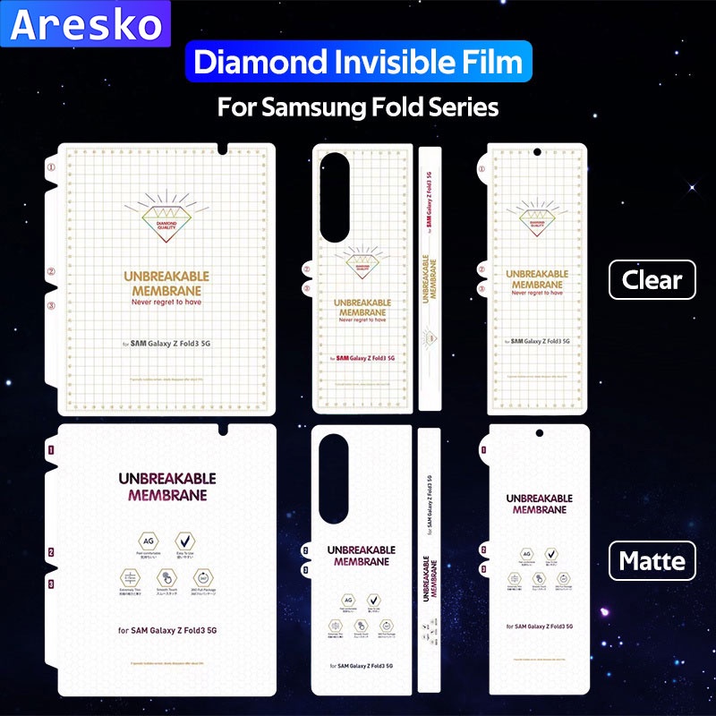 Aresko Hd&matte Unbreakable Membrane Screen Protector for Samsung