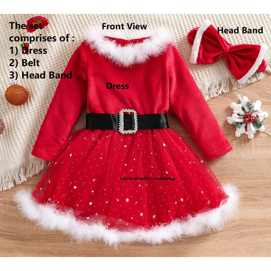 Girls christmas fancy on sale dress