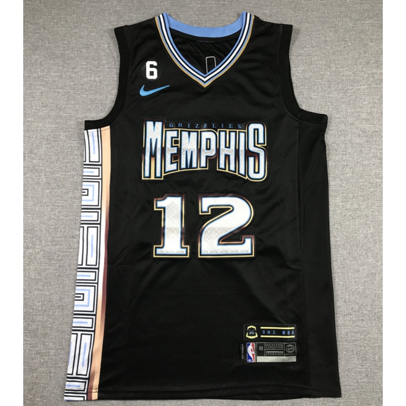 2023 New Men Memphis Grizzlies 12 Ja Morant Embroidery Basketball 