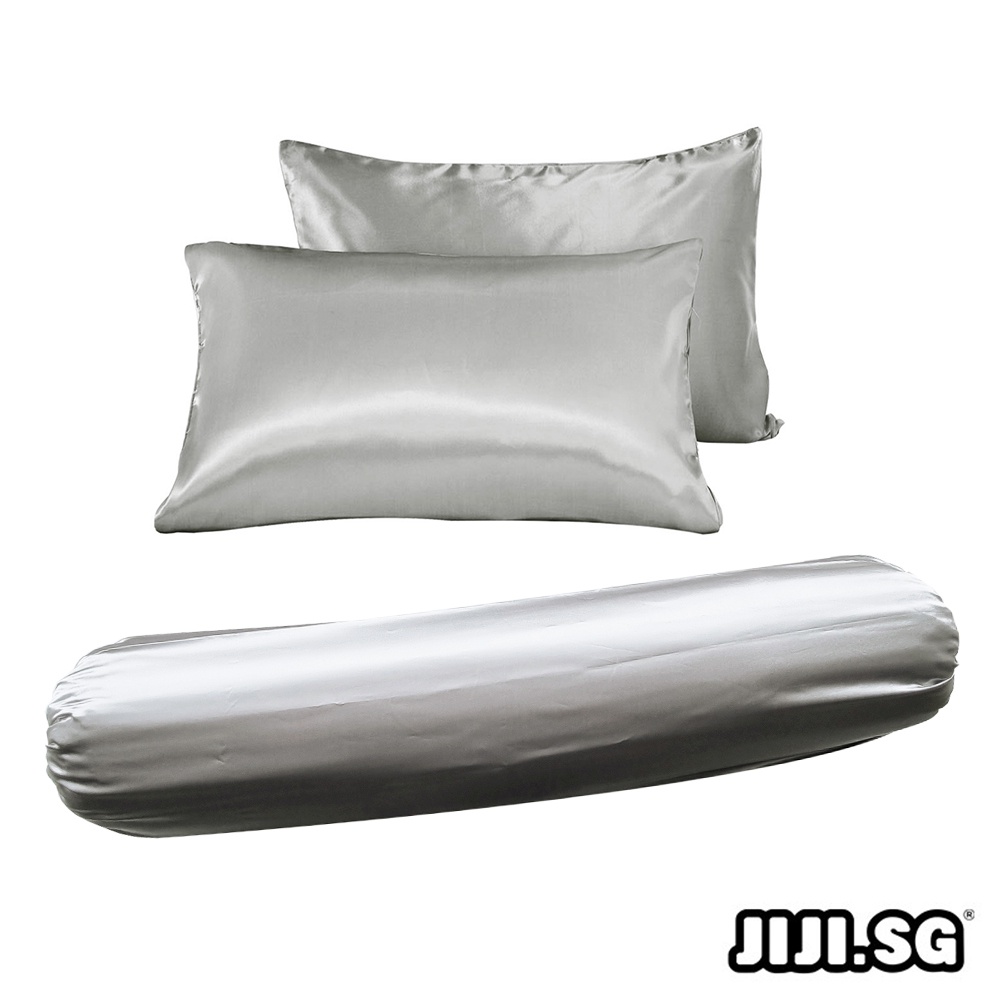 (JIJI SG) UELI Artificial Soft Silk Pillow Case / Bolster Case Pillow