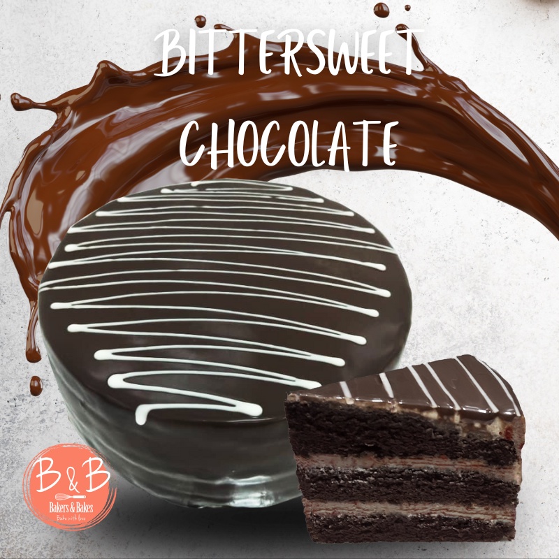 [Bakers and bakes] Bittersweet chocolate cake 500g 1kg Shopee Singapore