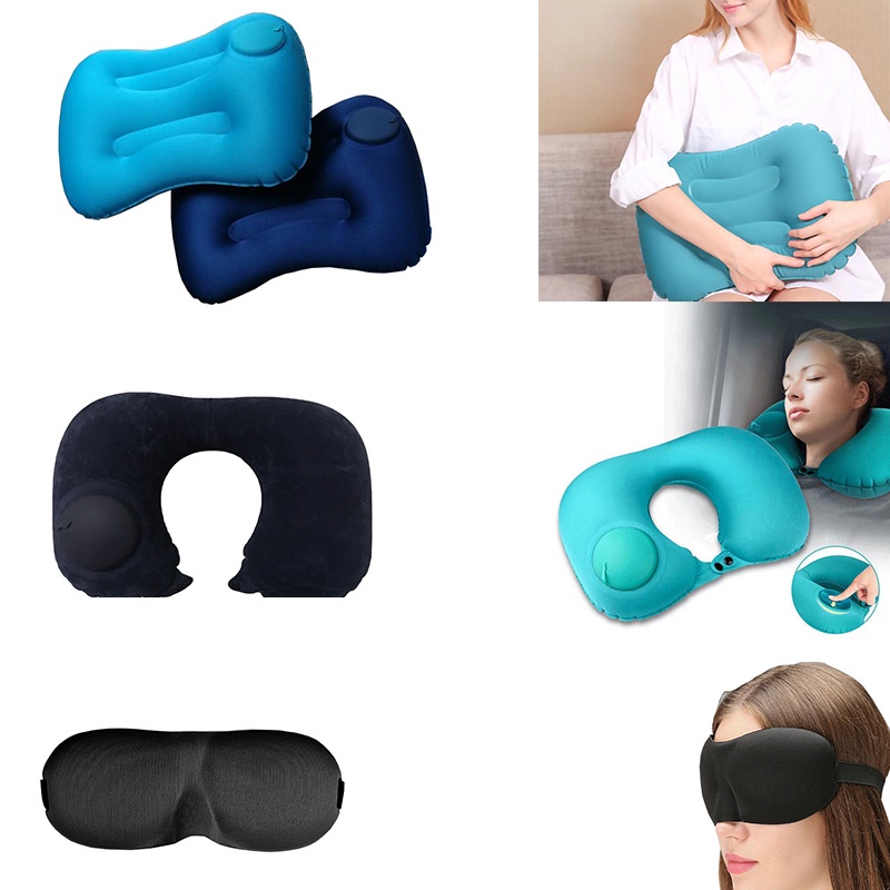 Neck pillow travel press type automatic inflatable neck pillow travel
