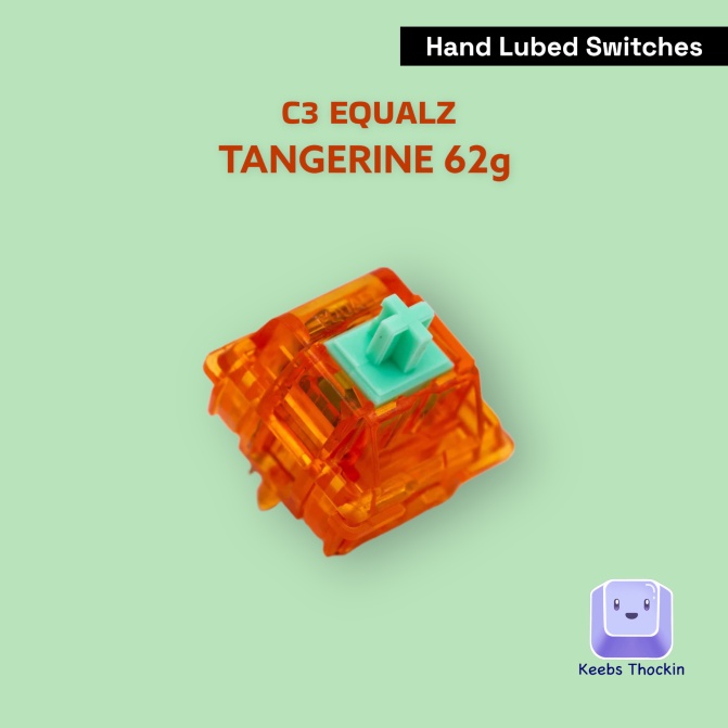 [Keebs_Thockin] C3 Equalz Tangerine 62g linear mechanical keyboard