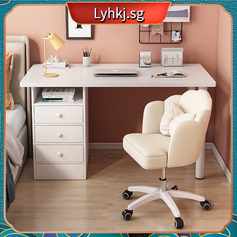 Lyhkj Computer Desk Desk, Household Desk, Simple Office Desk, Bedroom, Girls' Make-up Desk, Students' Writing Desk 3X35