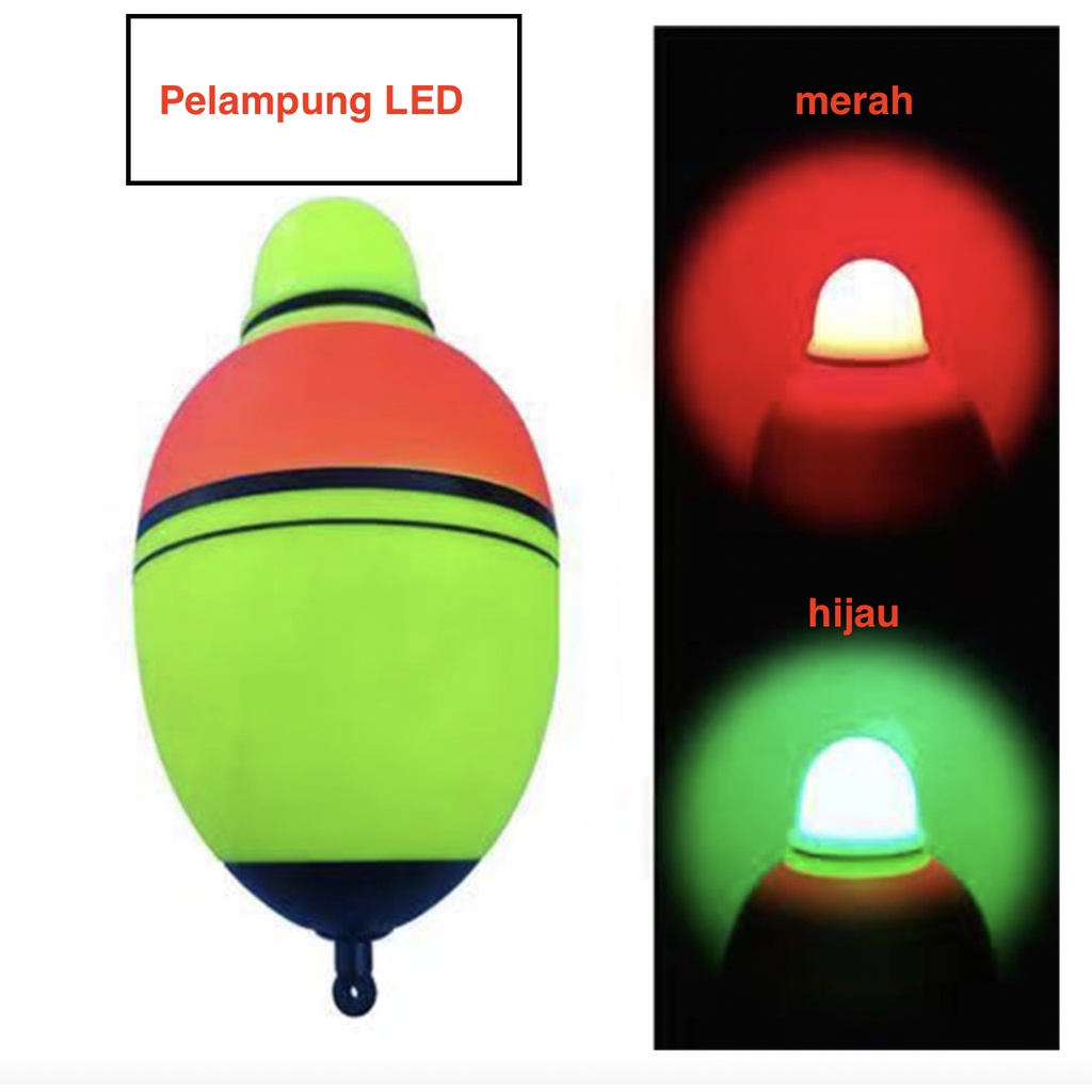 Pelampung Pancing LED Lampu Terang Menyala Termasuk Baterai - Gambar 4