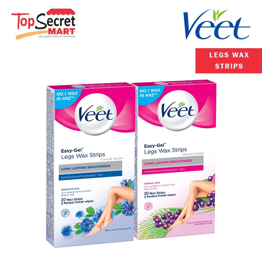 Value Bundle !! Veet EasyGel Legs & Body Hair Removal Wax Strips for