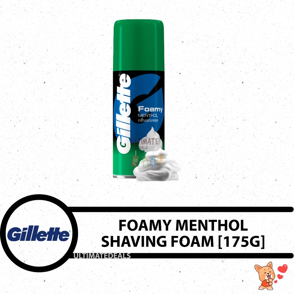 Gillette Foamy Menthol Shaving Foam 175g Shopee Singapore