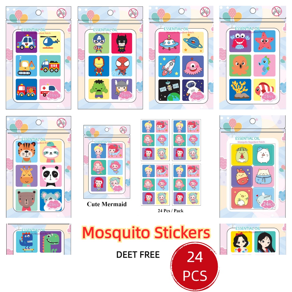 24Pcs Mosquito Stickers DIY Mosquito Repellent Insect Repellent