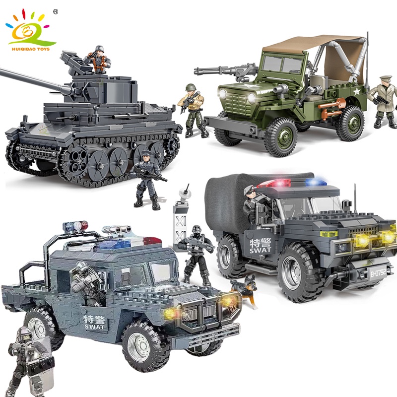 Military Series legos compatible Tank bricks World War II Toy Tank