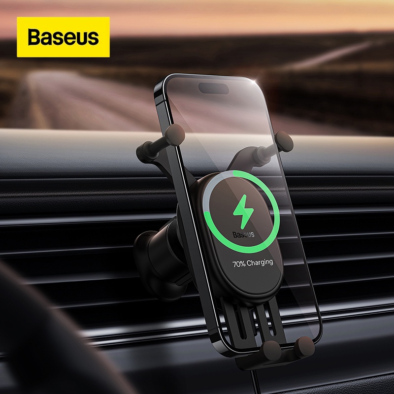 Baseus Car Phone Holder Gravitational 15W Wireless Charging Car Mount