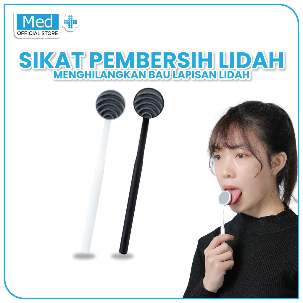 Med+ Sikat Pembersih Lidah / Sikat Perawatan Mulut Menghilangkan Bau Lapisan Lidah