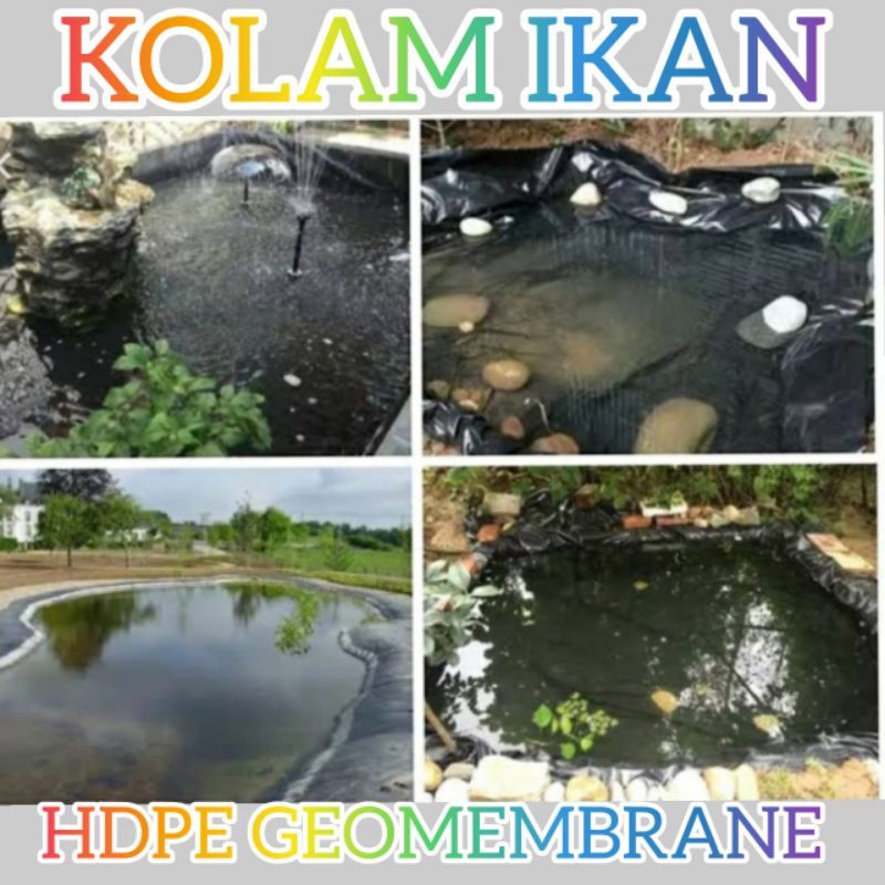 Plastik hdpe geomembran 200 micron berbagai macam ukuran ( Kolam ikan ) - Gambar 3