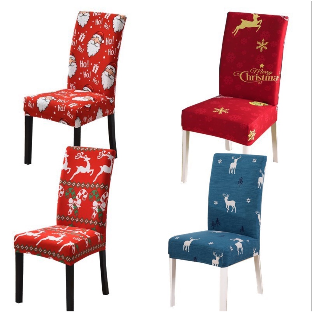 (SG STOCK) Christmas Chair Cover/New Year Chair Cover/ Dining Chair
