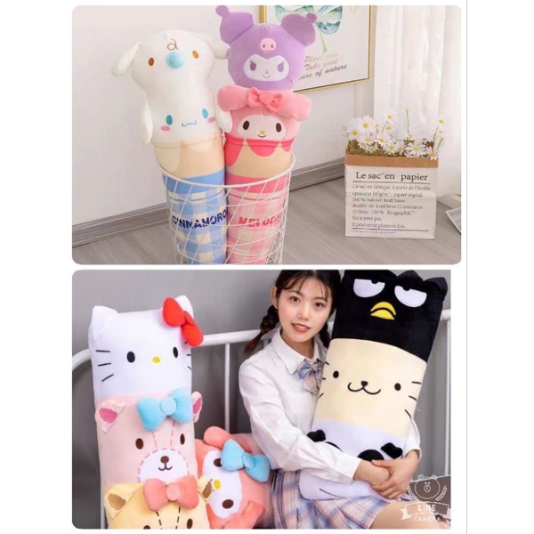 Sanrio Tsum Pompompurin Melody Gudetama Duffy Stack Up Bolster Plush ...