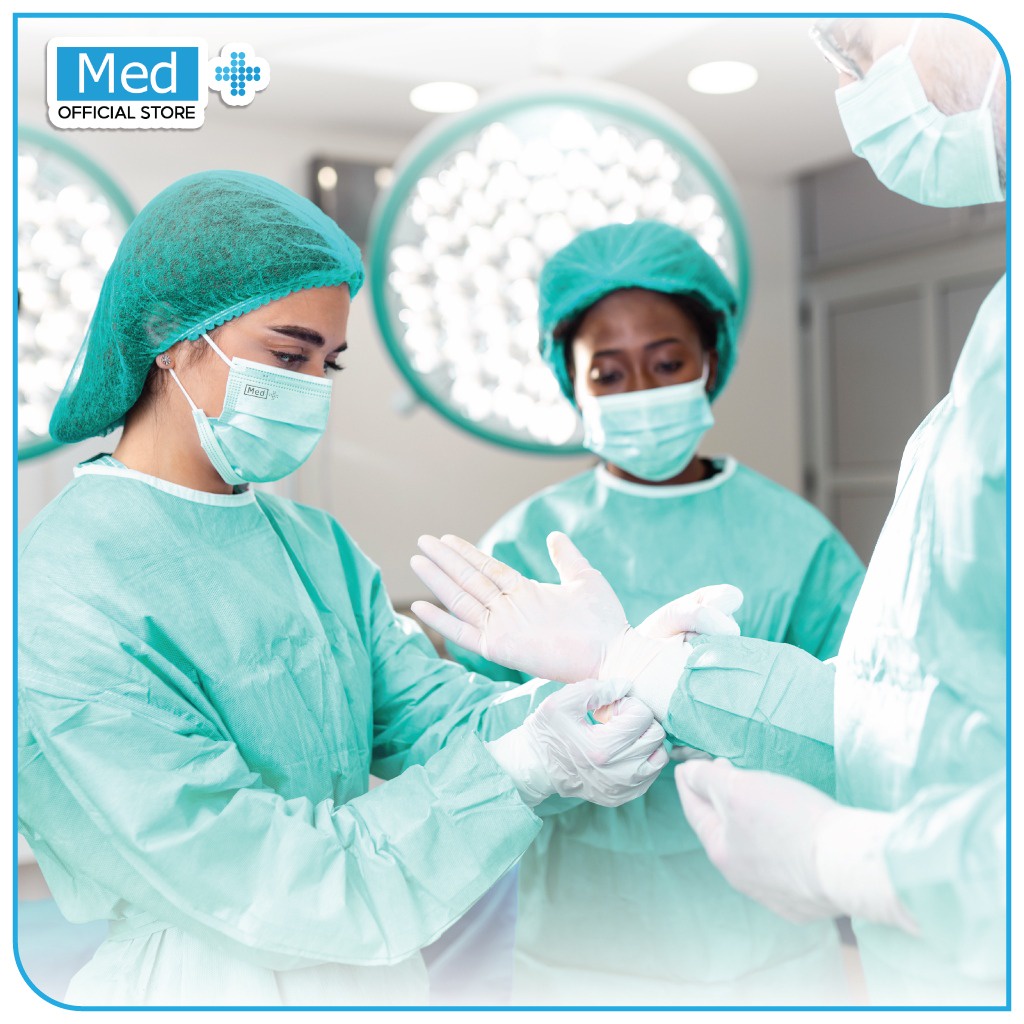 Med+ Medical Disposable Hair Cap 25 Pcs & 50 Pcs / Nurse Cap /Penutup kepala / Pelindung Kepala / Pelindung Rambut - Gambar 2
