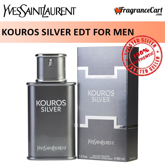 YSL Kouros Silver EDT for Men 100ml Yves Saint Laurent Eau de Toilette Brand New 100 Authentic Perfume Shopee Singapore