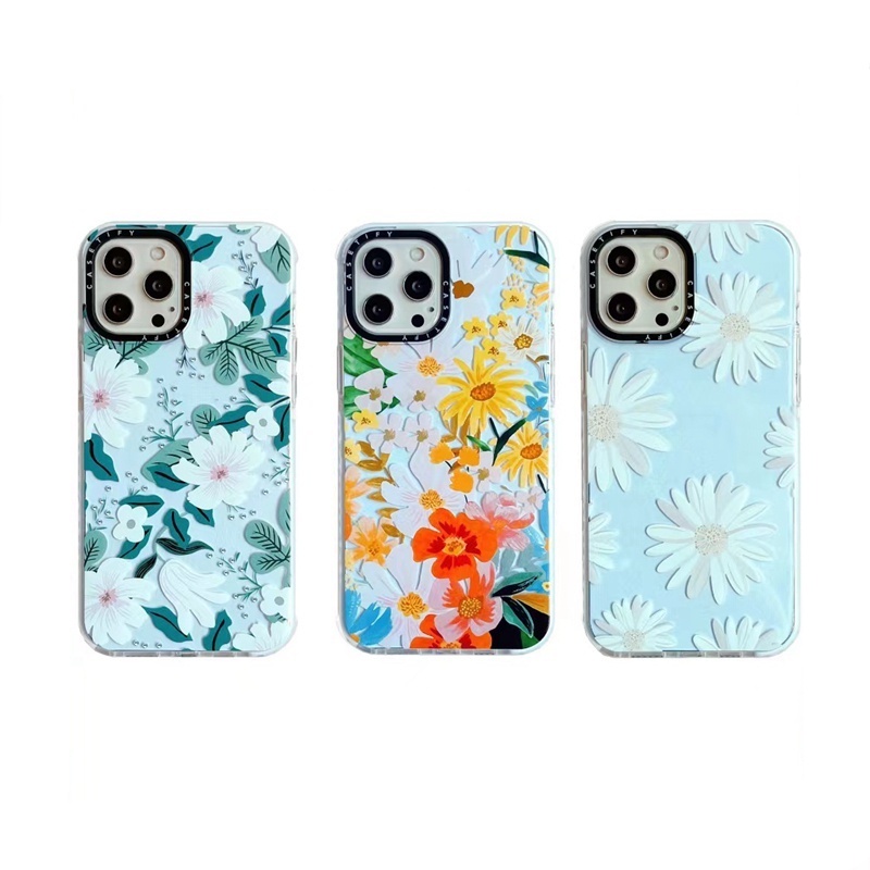 Casetify Watercolor Daisies Lilacs Flower Floral impact Case Cover For
