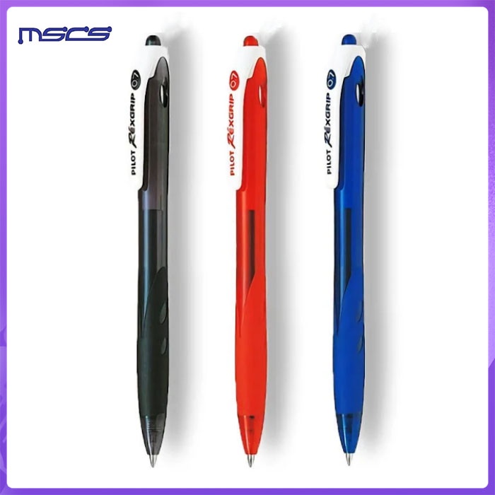PILOT RexGrip Retractable Ballpoint Pen 0.5 / 0.7 / 1.0 Rex Grip (Black ...